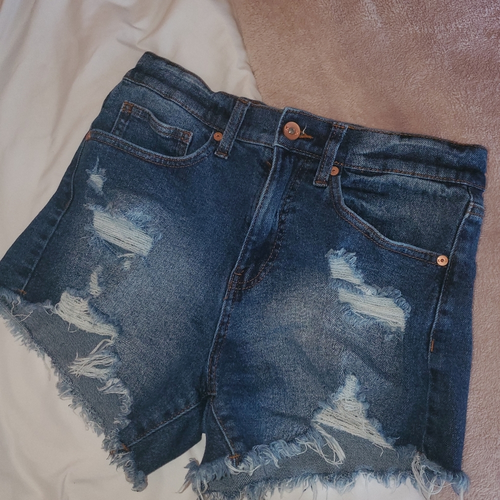 Kendall and Kylie High Rise jean shorts